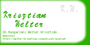 krisztian welter business card