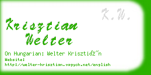 krisztian welter business card